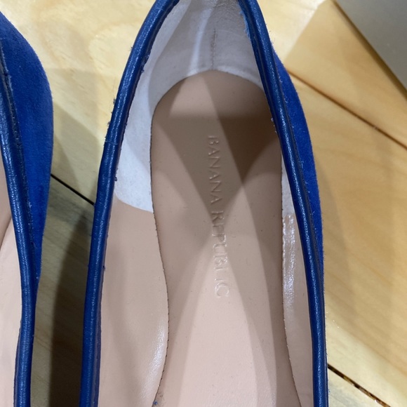 Banana Republic size 6 Blue suede ballerina flats - Picture 9 of 11